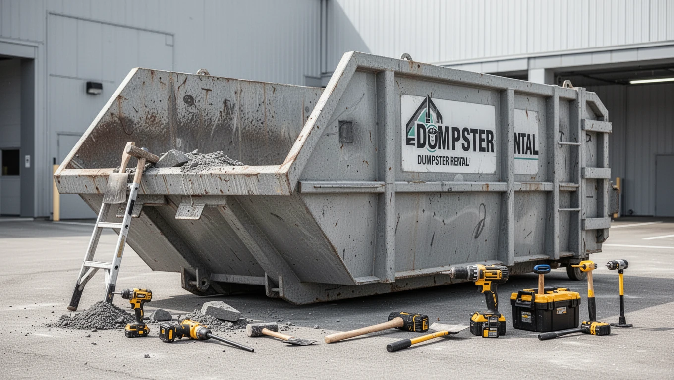 Concrete Dumpster Rental
